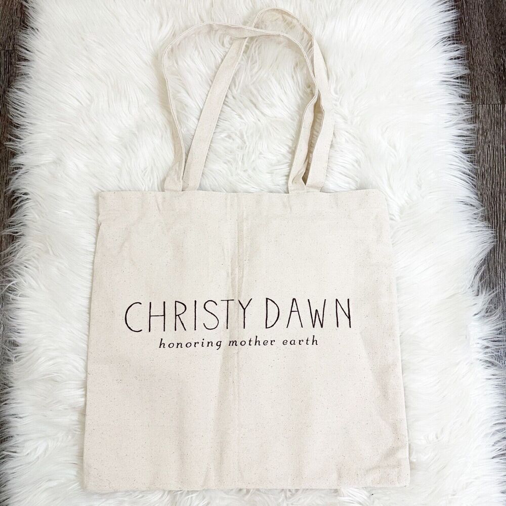 Christy Dawn Womens Tote NWOT "Honoring Mother Earth" Natural Canvas Essential